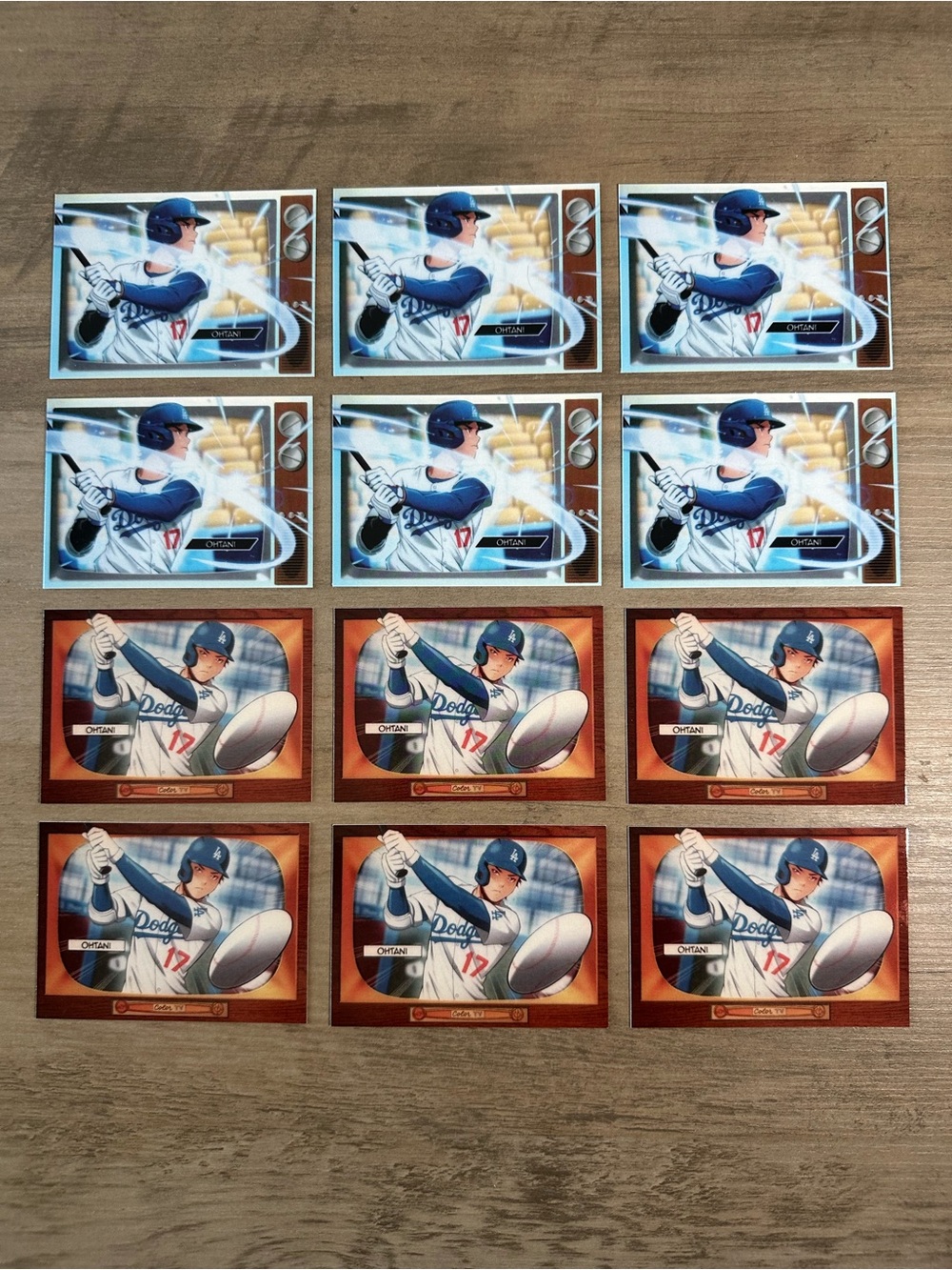 Shohei Ohtani Lot of (12) 2024 & 2025 Bowman Anime Novelty Cards. Dodgers.